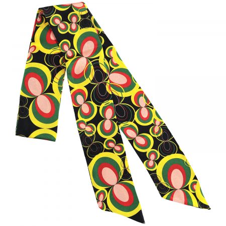 Luxury silk twilly inspired by the infinity symbol. A versatile accessory for bag, neck, or wrist.