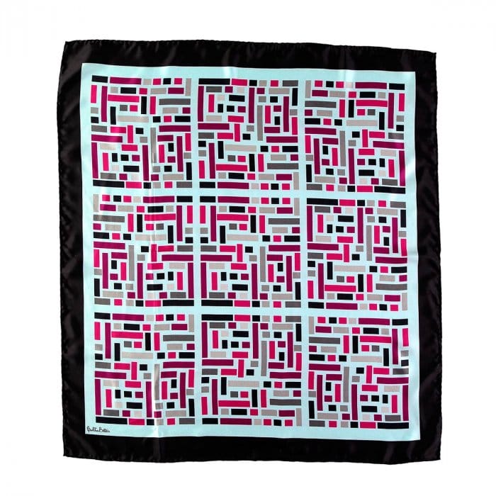 Elegante diseño de pañuelo cuadrado This lovely city en zul y gris