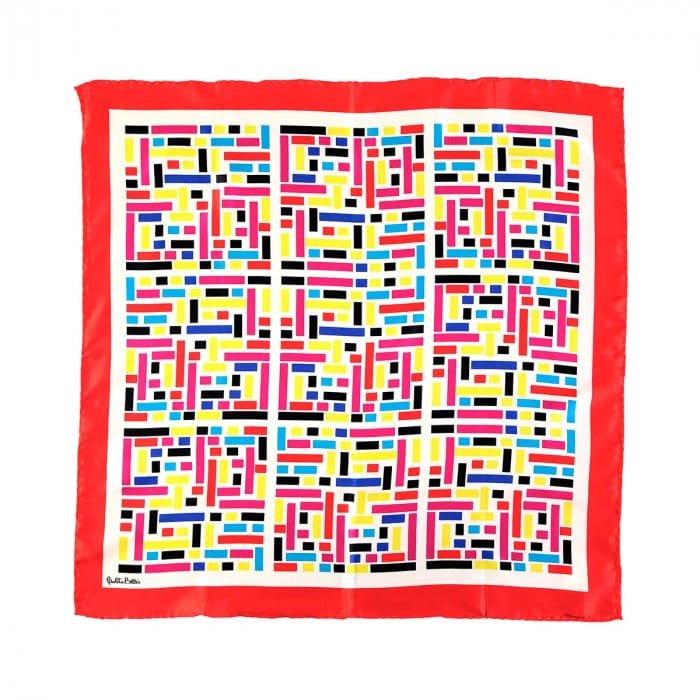 Diseño del pañuelo cuadrado de seda This lovely city en rojos