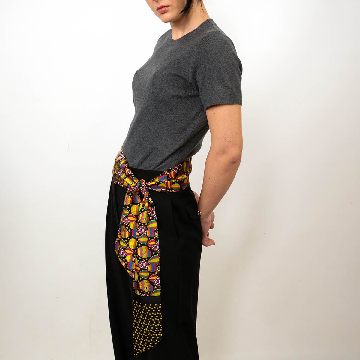 Pañuelo Twilly seda estampado botánico alta calidad