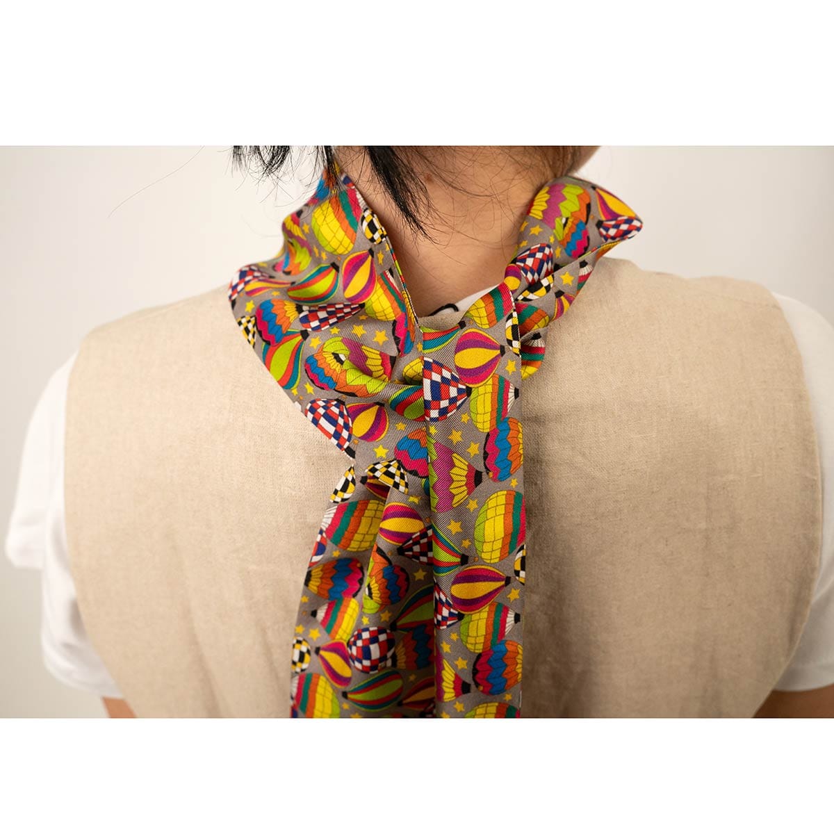 Cinta de seda para anudar en sombrero de verano