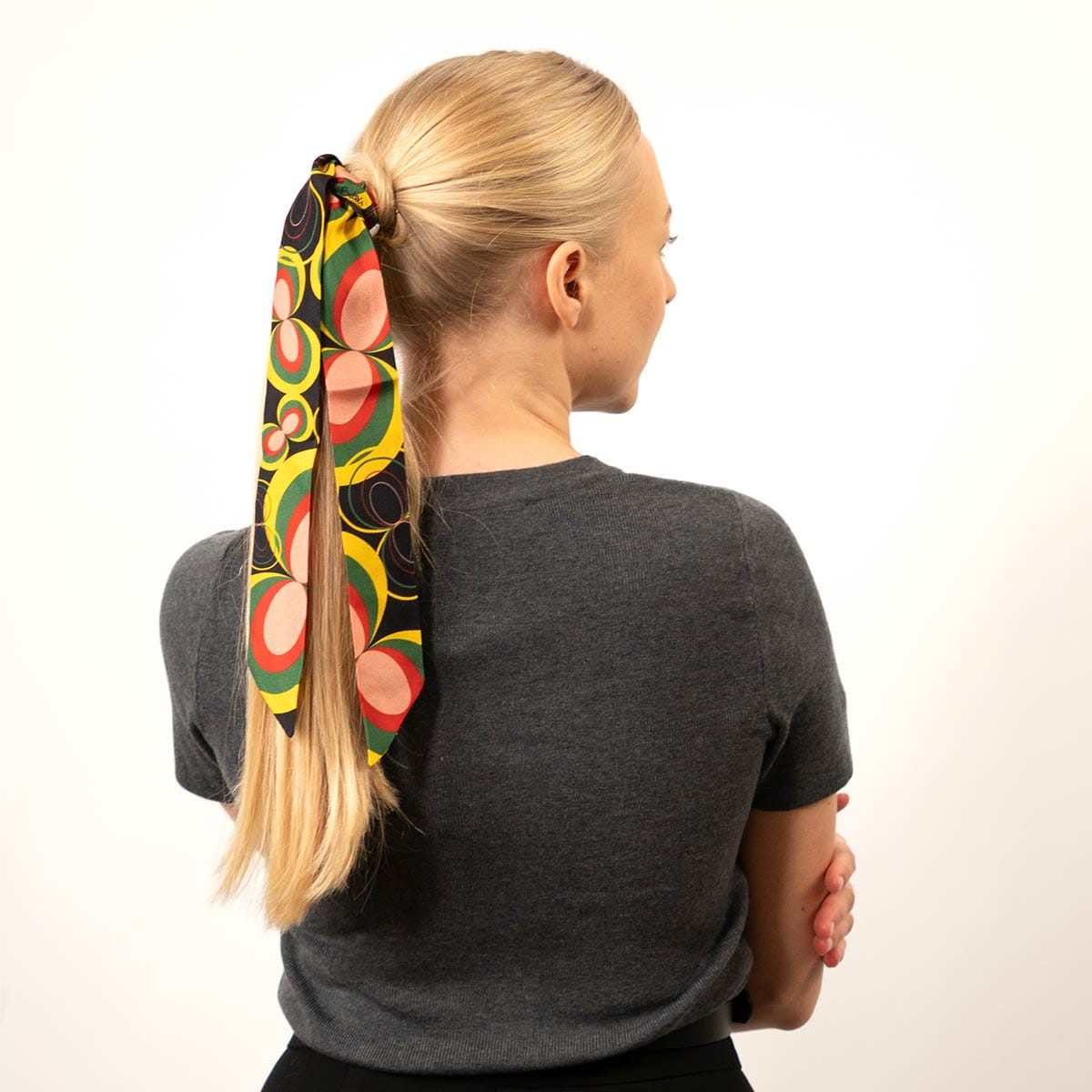 Lazo de seda estrecho para trenzas y peinados