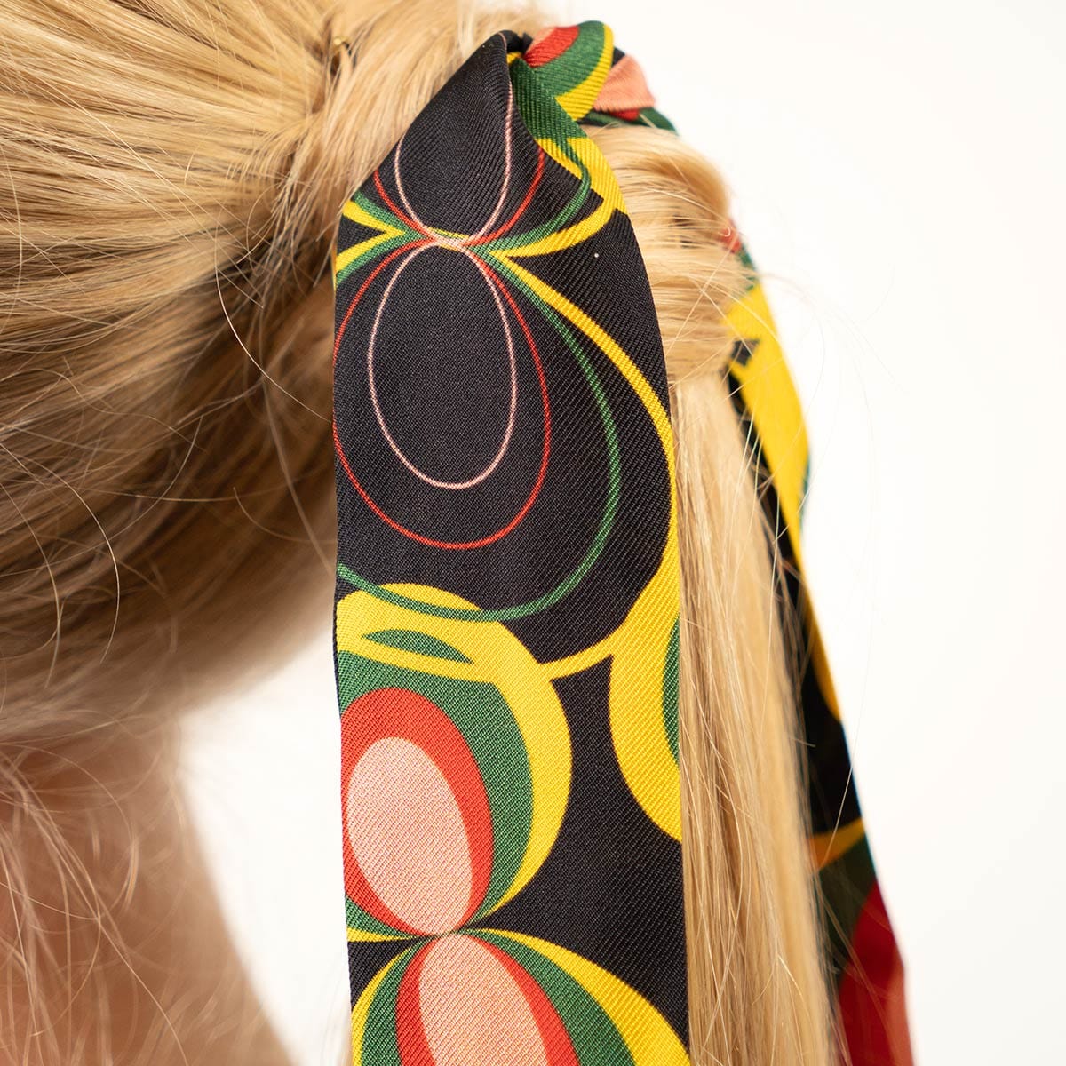 Pañuelo pequeño seda estampado retro vintage