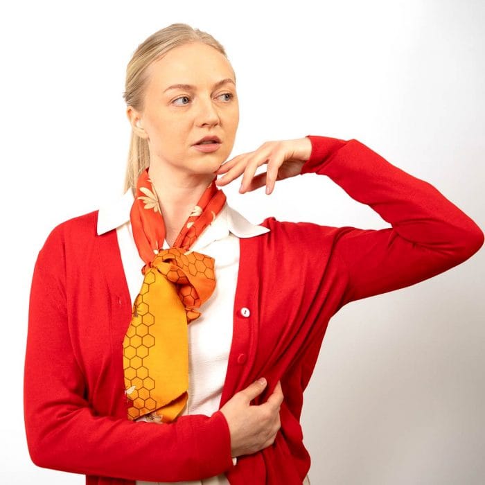 Lazo de seda con nudo de mariposa decorativo